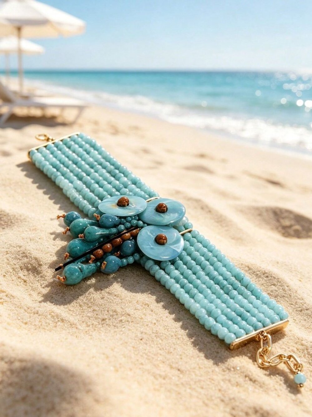 Multicolor Boho Women's Collarbone Necklace - Picture 3 of 4
